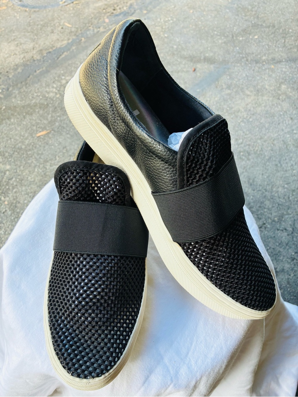 Dolce Vita Men's Black Mesh Slip-On Sneakers, Size 10